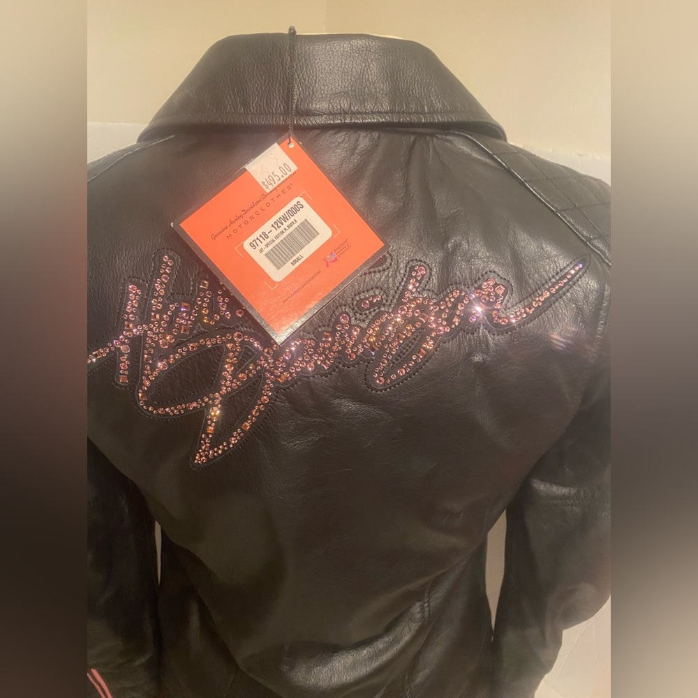 Harley Davidson Pink Cancer Edition NWT Leather Jacket BLING